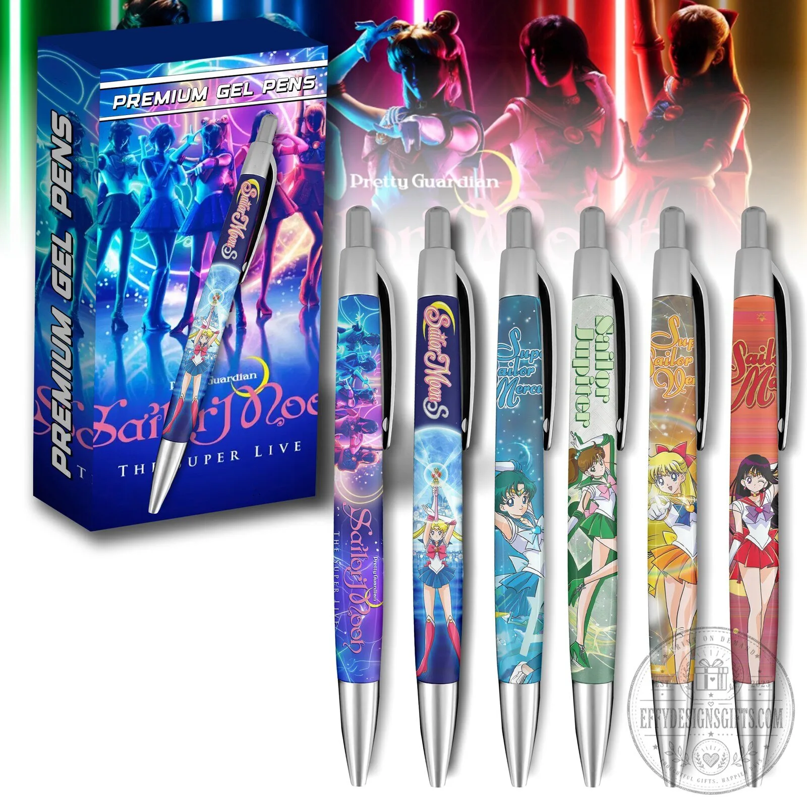 Sailor Moon Pretty Guardian Anime Character Gel Pen Set