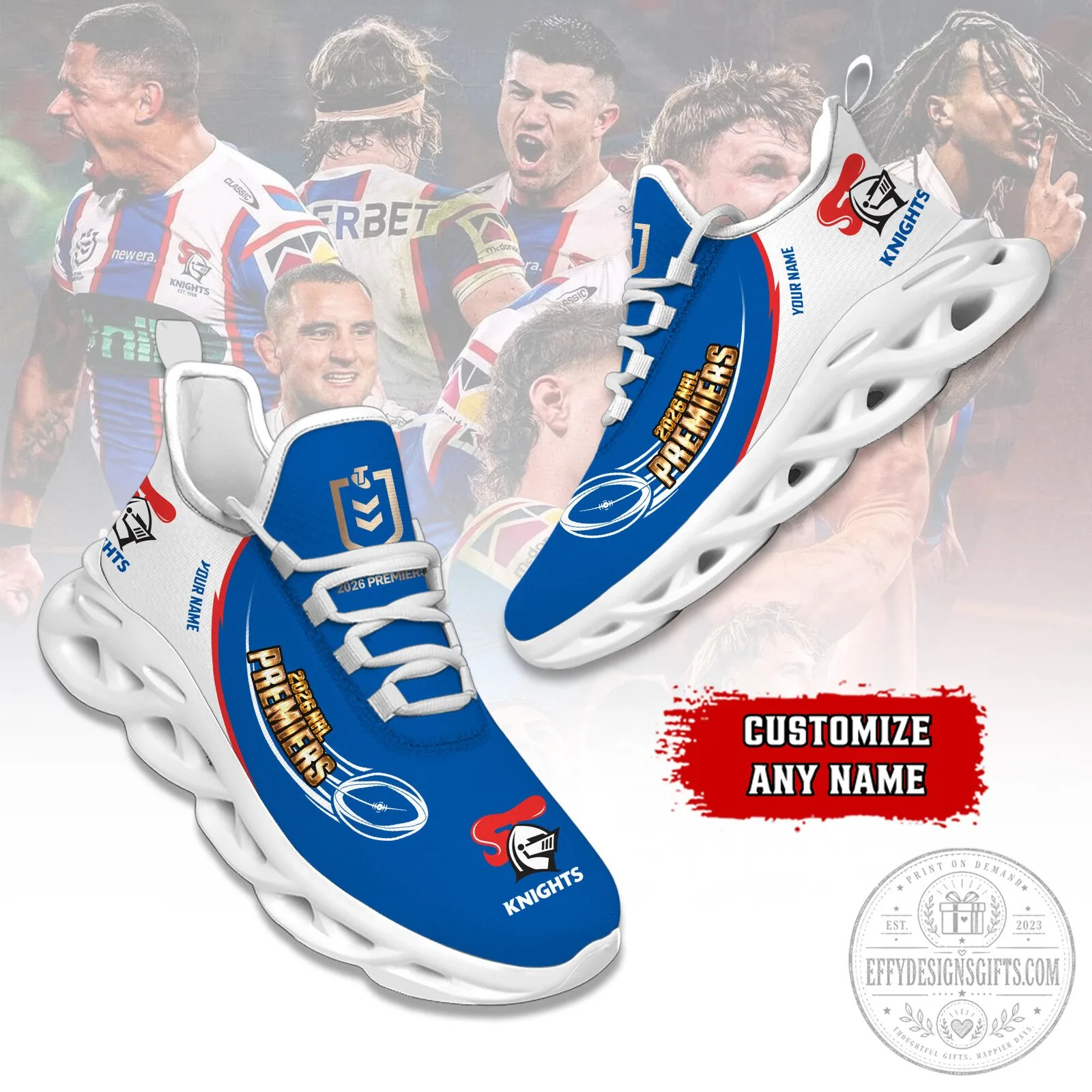 Newcastle Knights National Rugby League Premiers Shoes