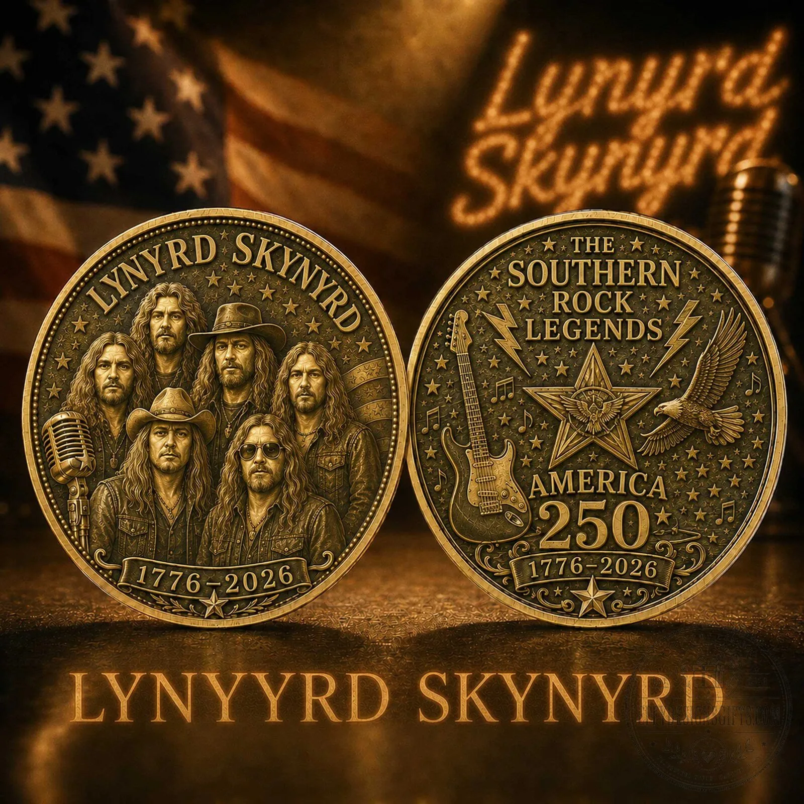 Lynyrd Skynyrd Southern Rock Legends America 250th Anniversary Commemorative Coin
