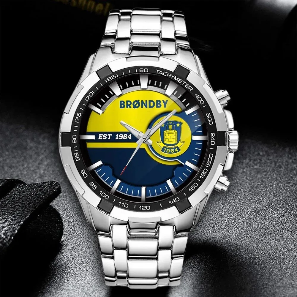 Brøndby IF Football Club Est 1964 Stainless Steel Wrist Watch
