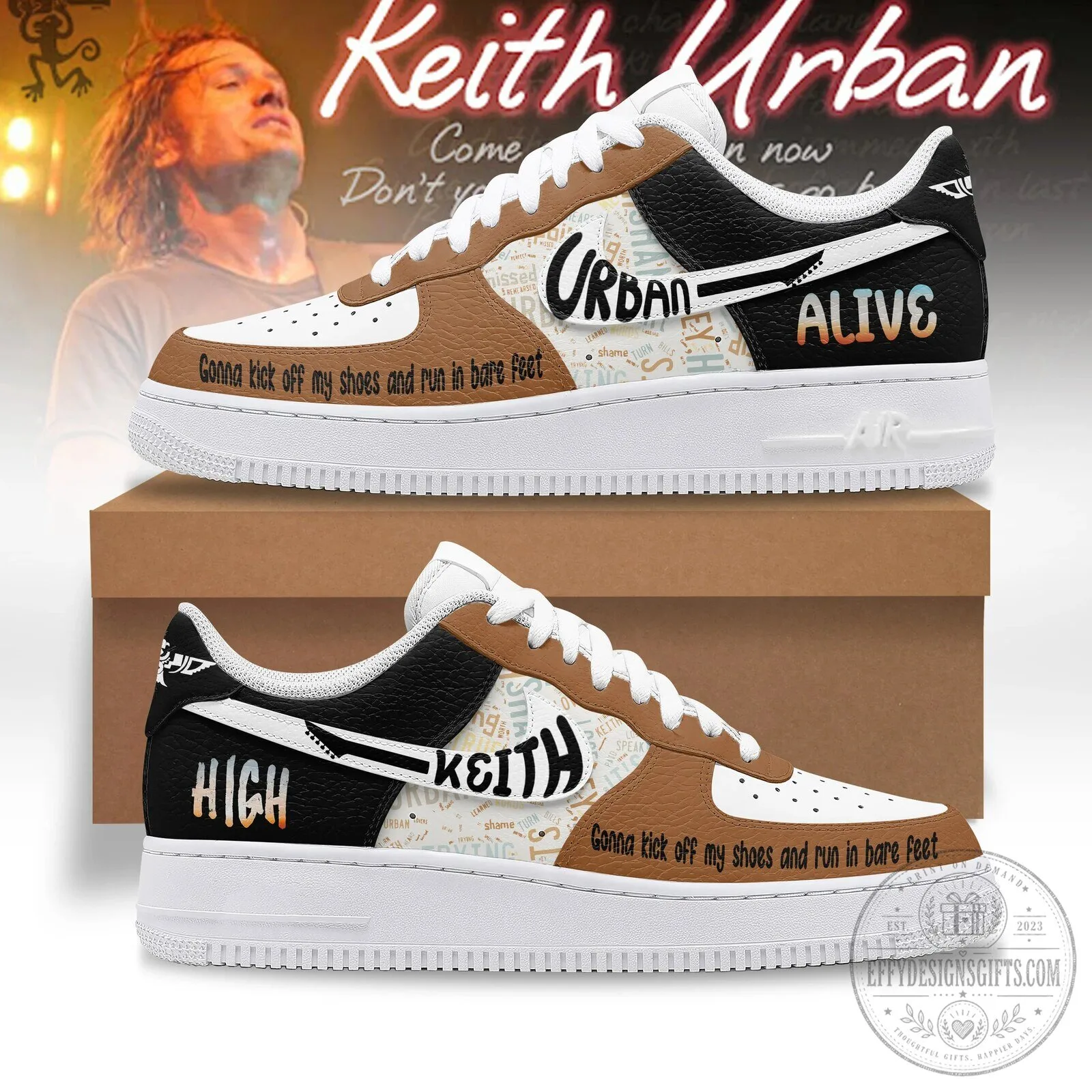 Keith Urban Graffiti Style High Top Sneakers