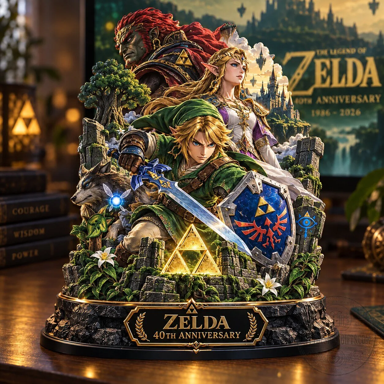 40th Anniversary Figurine Collectible Statue of The Legend of Zelda