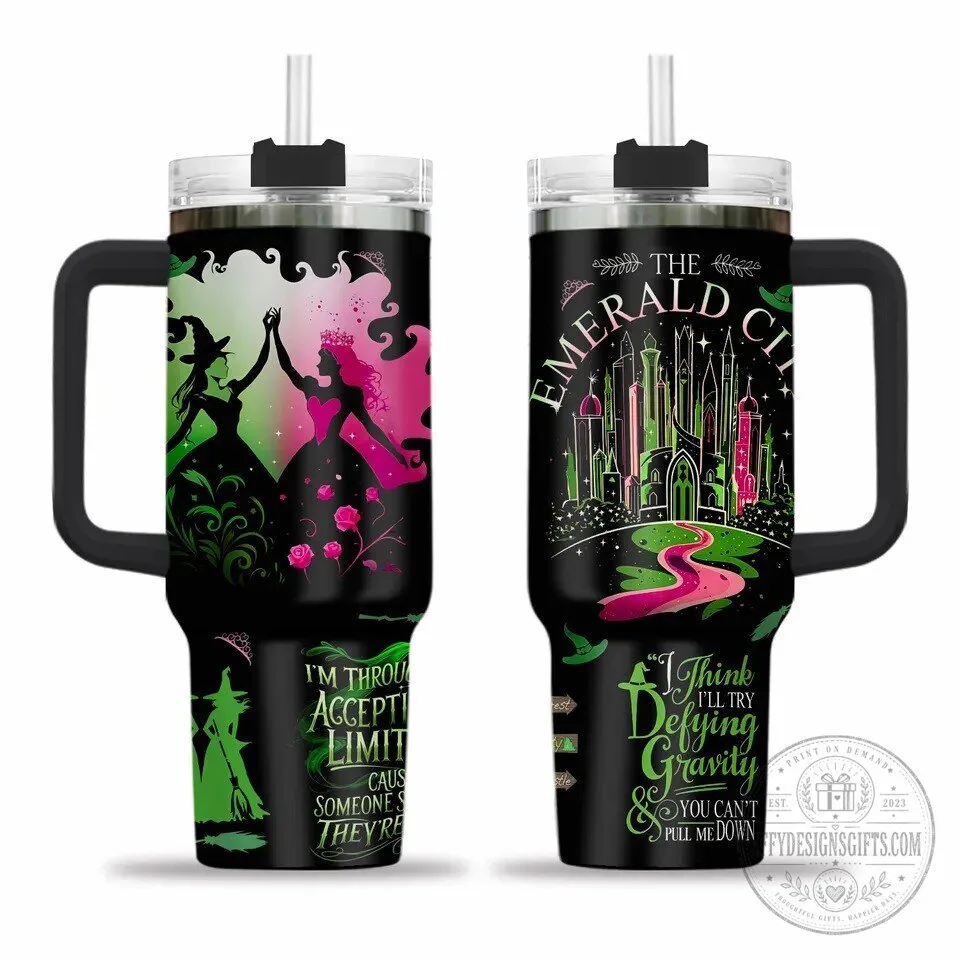 Wicked The Musical Elphaba And Glinda Emerald City Tumbler