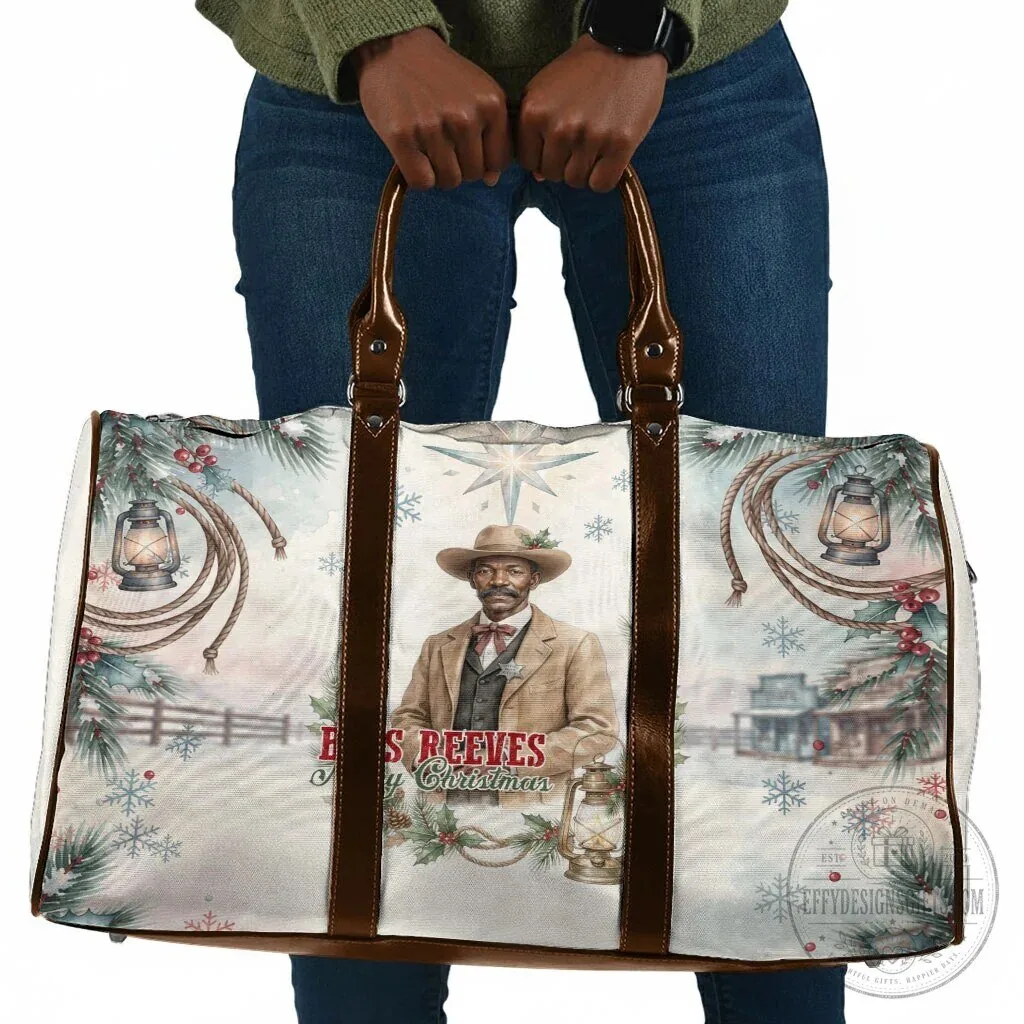 Bass Reeves Christmas Holiday Travel Bag Old West Deputy Lawman Pine Branch Winter