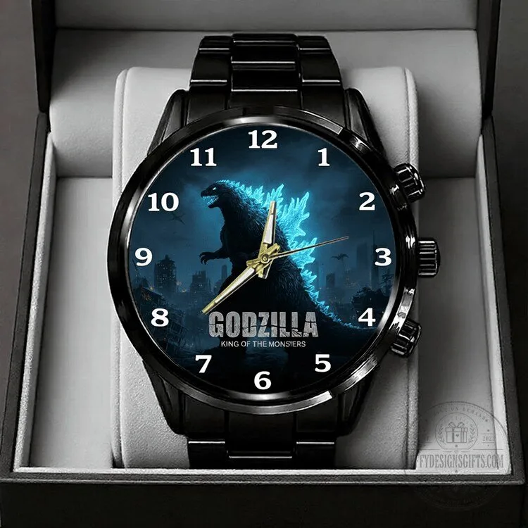 Godzilla King of the Monsters Black Stainless Steel Watch