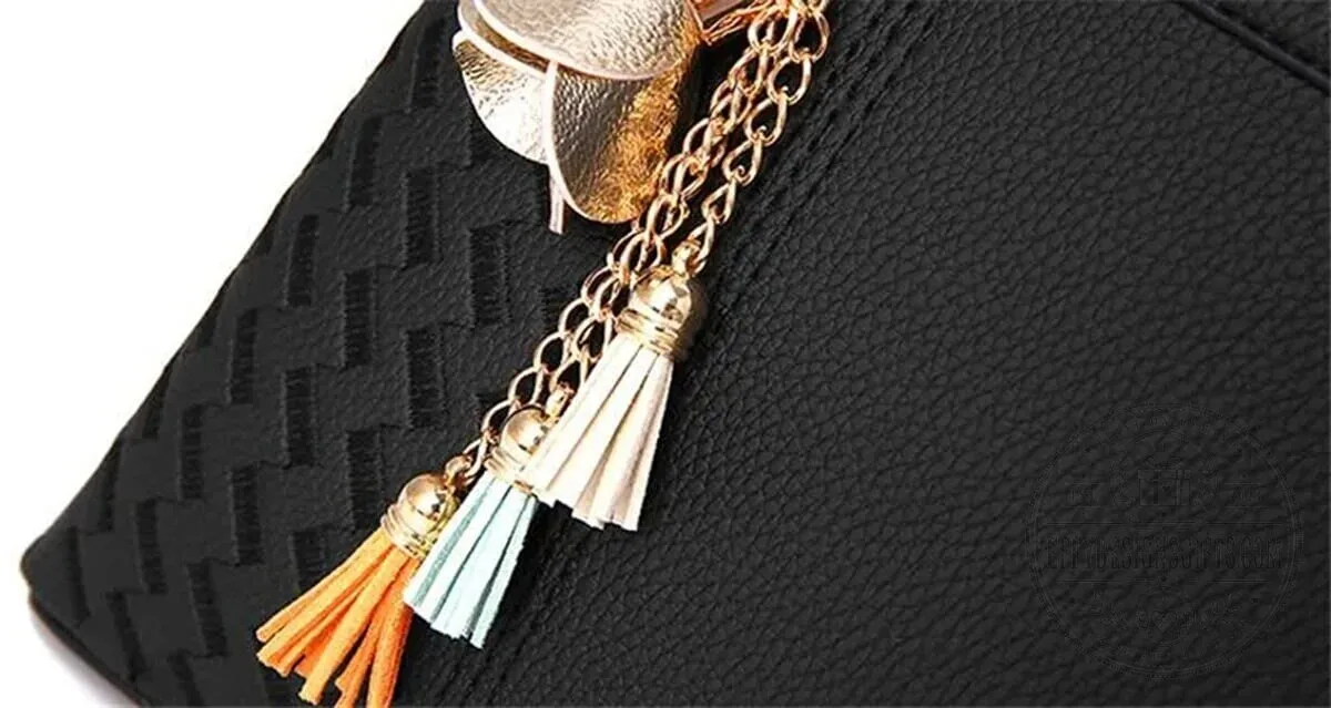 Lamborghini Custom Name Black Leather Women's Handbag with Pearl Embellishments 32 Lamborghini Custom Name Black Leather Women