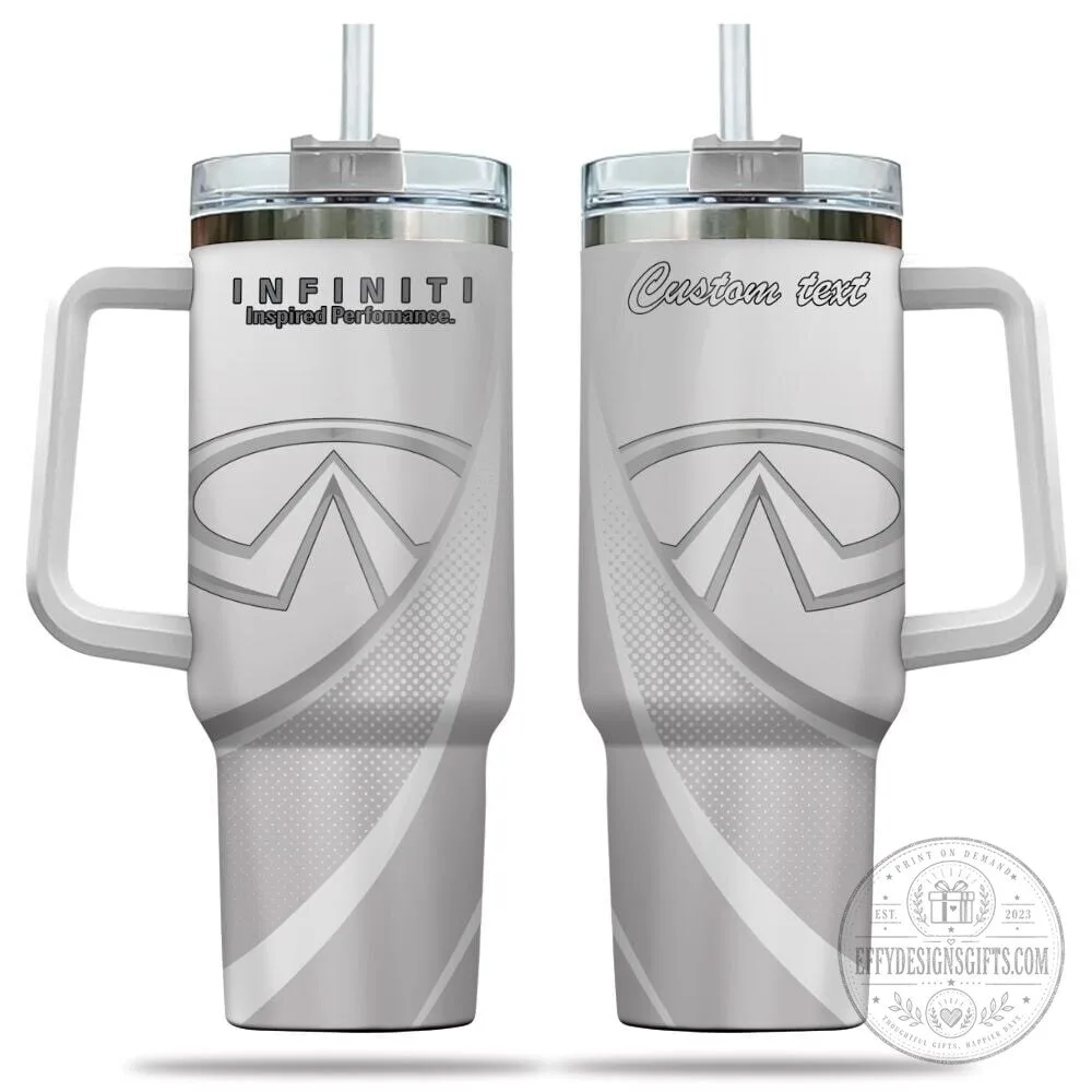 Infiniti Inspired Performance Custom Text 40oz Tumbler with Handle