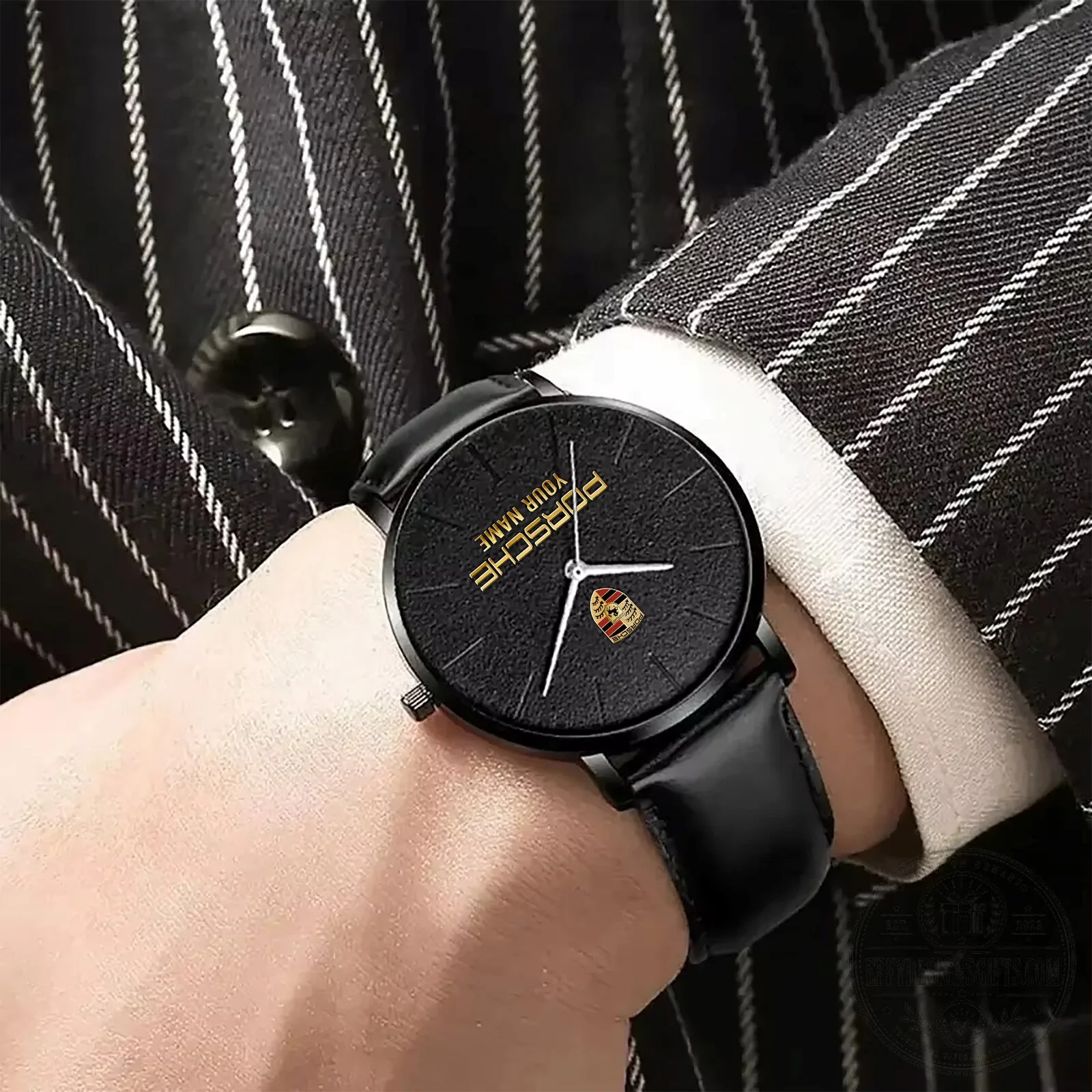 Porsche Custom Name Casual Business Men Leather Quartz Watch 11 Porsche Custom Name Casual Business Men Leather Quartz Watch