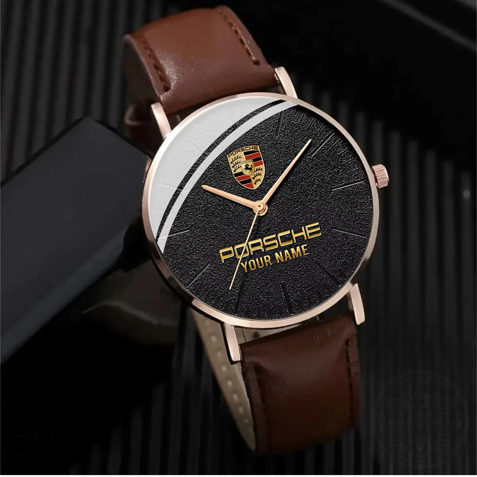 Porsche Custom Name Casual Business Men Leather Quartz Watch 13 Porsche Custom Name Casual Business Men Leather Quartz Watch