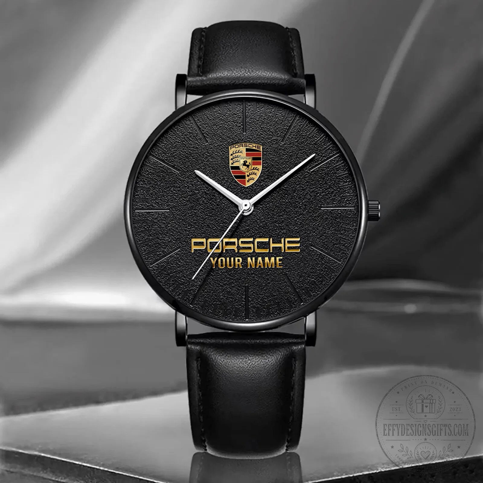Porsche Custom Name Casual Business Men Leather Quartz Watch 14 Porsche Custom Name Casual Business Men Leather Quartz Watch