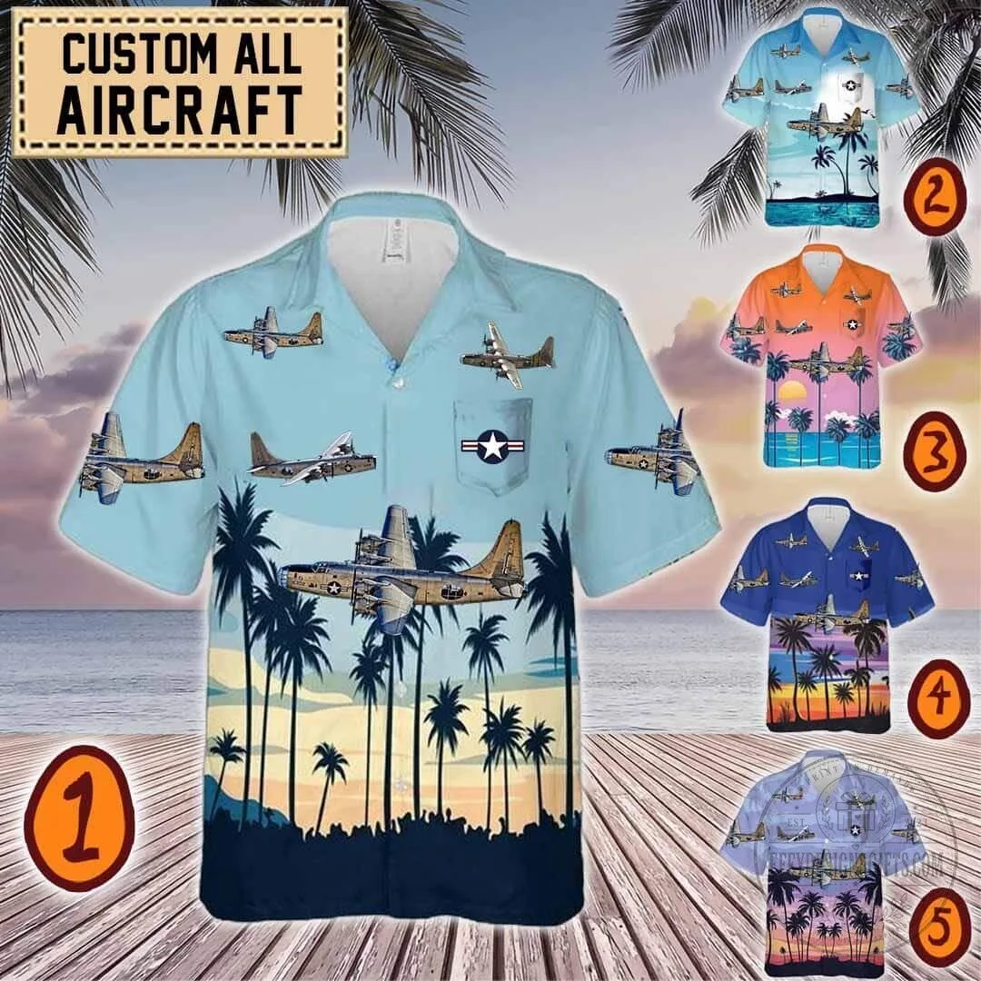 PB4Y-2 Privateer Aircraft Hawaiian Shirt