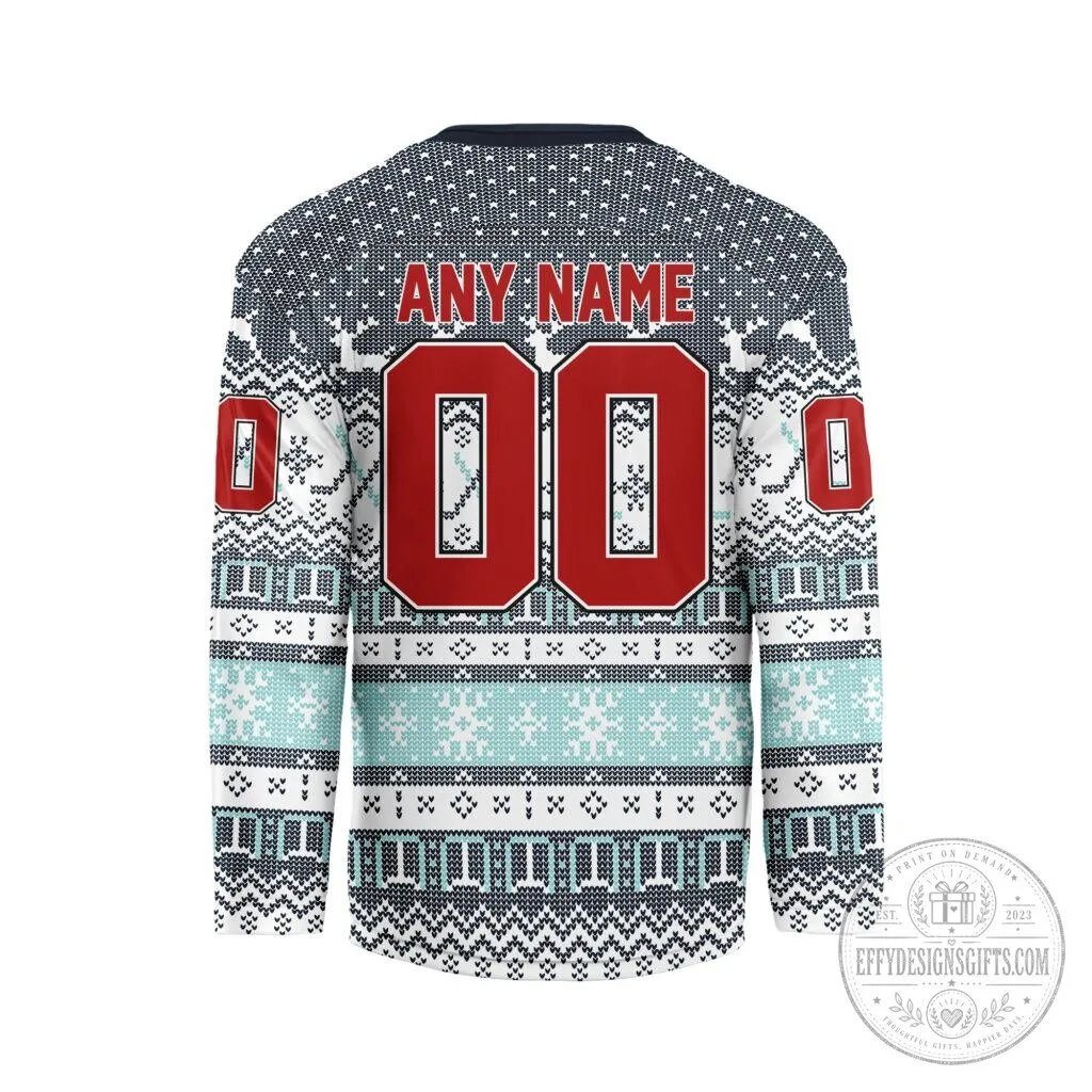 Seattle Kraken Christmas Holiday Ugly Sweater Style Hockey Jersey 7 Seattle Kraken Christmas Holiday Ugly Sweater Style Hockey Jersey