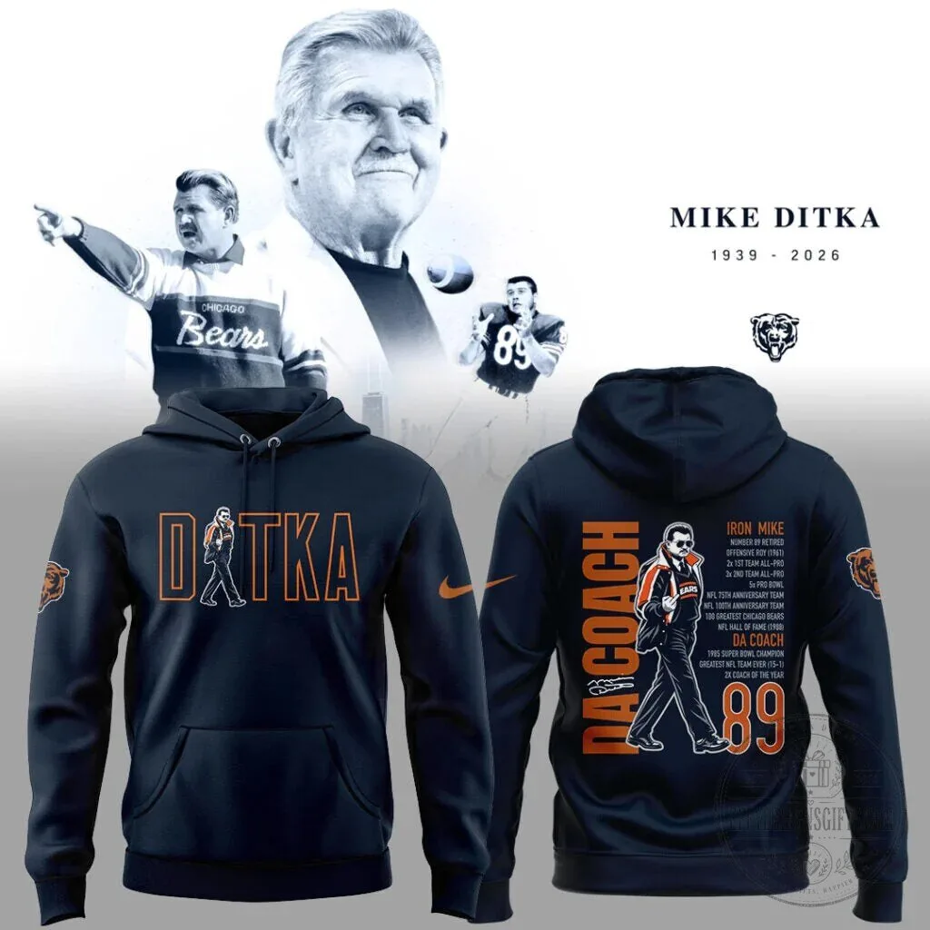 Mike Ditka Chicago Bears Football Legend Hoodie