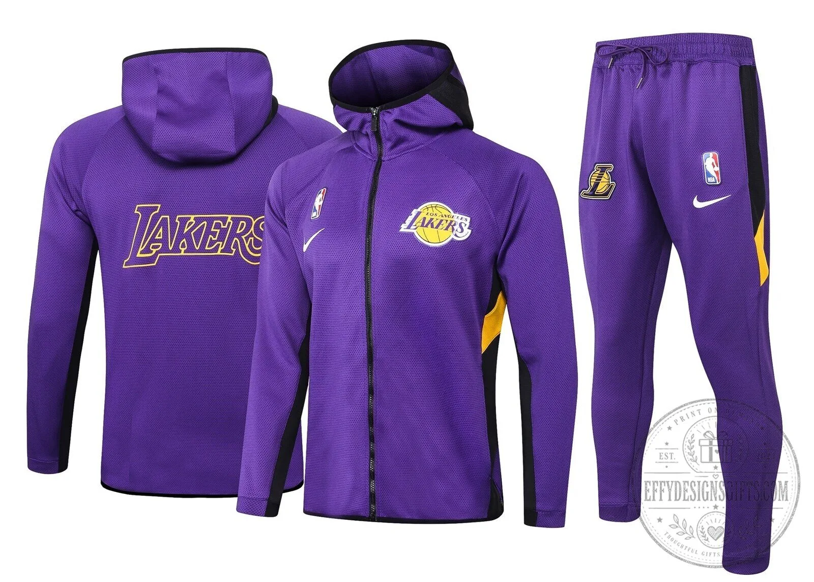 Los Angeles Lakers NBA Therma Flex Training Tracksuit Hoodie and Pants Set