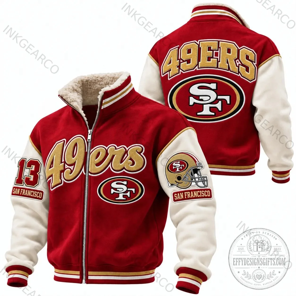 San Francisco 49ers NFL Football Team Varsity Jacket