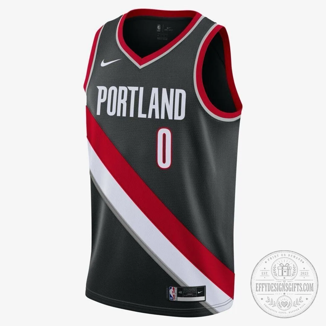 Portland Trail Blazers Damian Lillard Icon Edition Black Basketball Jersey