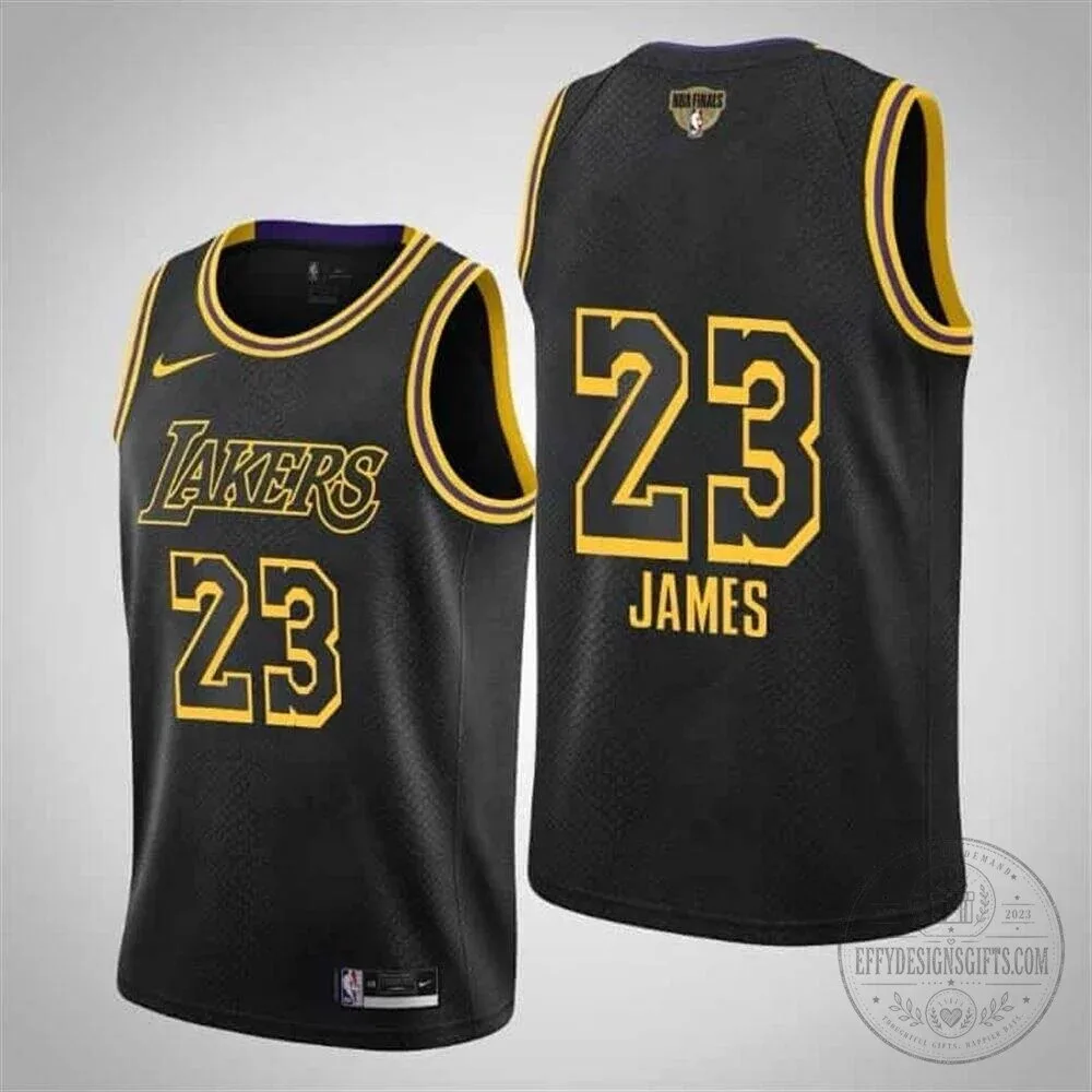 Los Angeles Lakers LeBron James Black Mamba Edition Basketball Jersey