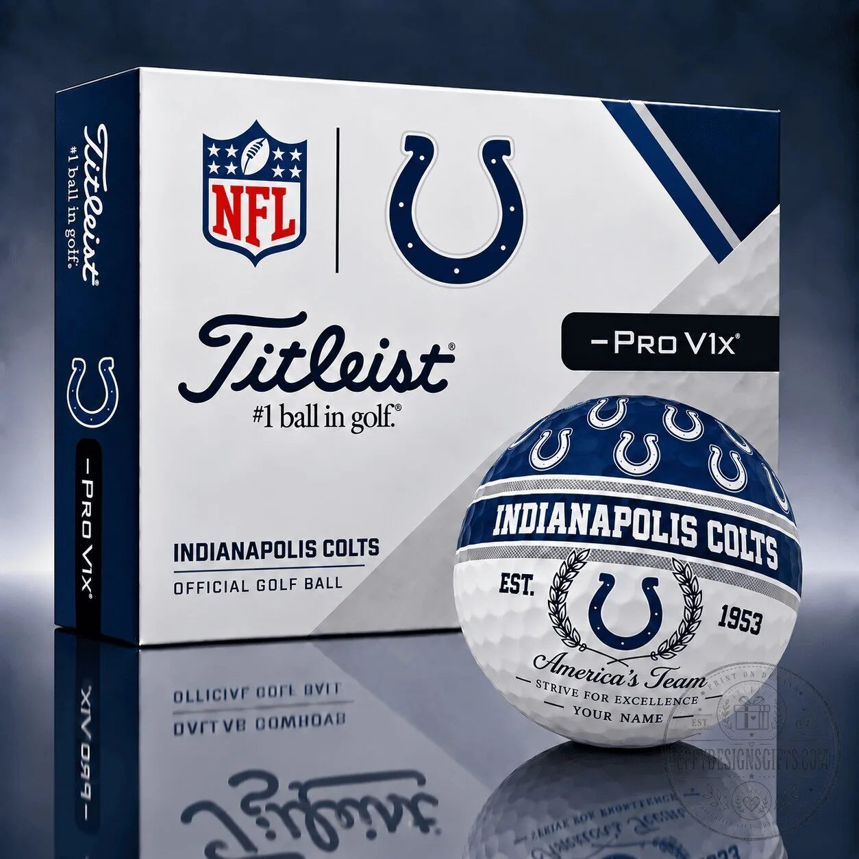 Indianapolis Colts NFL Pro V1x Golf Ball Set
