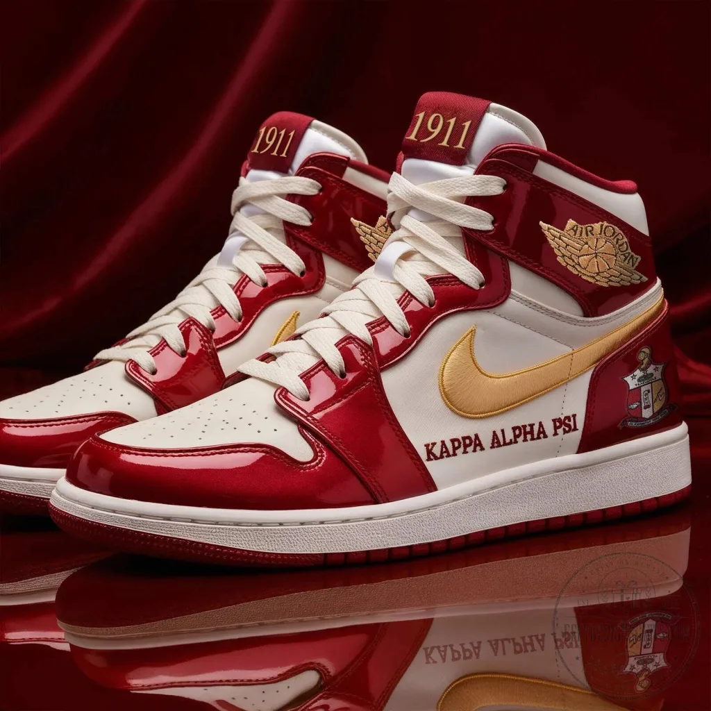Kappa Alpha Psi Fraternity Air Jordan 1 High Top Custom Shoes Kappa Alpha Psi Fraternity Air Jordan 1 High Top Custom Shoes