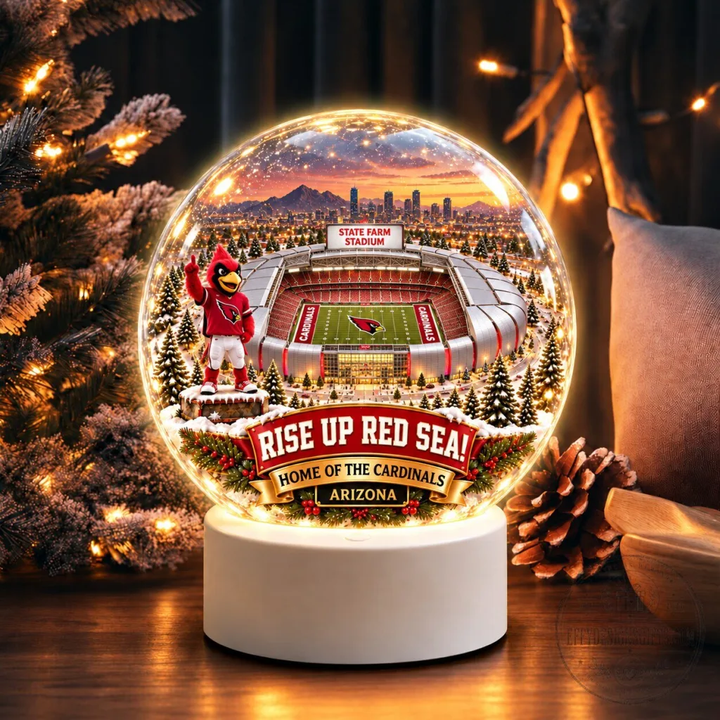 Arizona Cardinals Football Team State Farm Stadium Light Up Snow Globe Arizona Cardinals Football Team State Farm Stadium Light Up Snow Globe