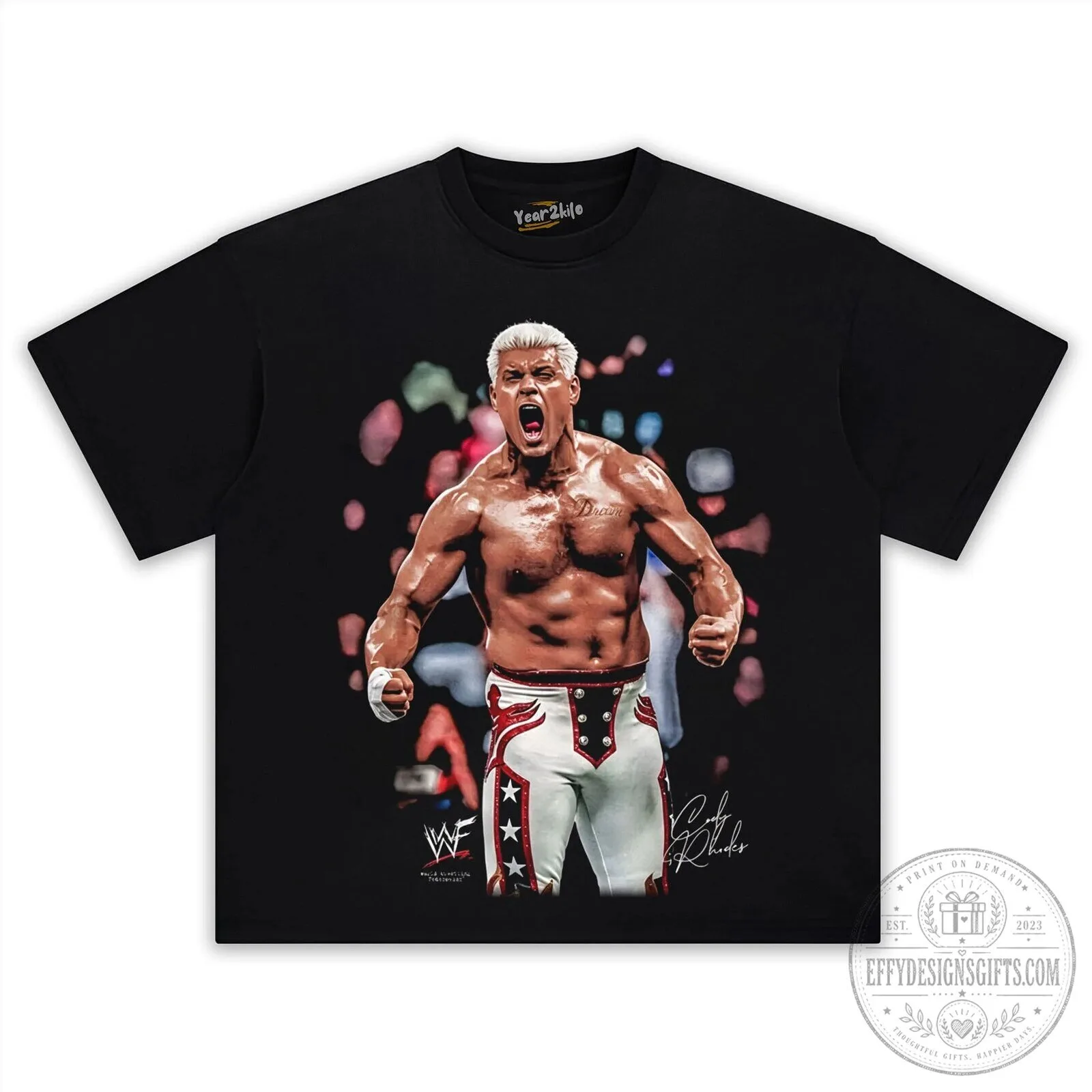 Cody Rhodes American Nightmare WWE Professional Wrestler Black T-Shirt