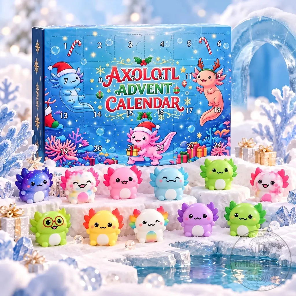 Axolotl Advent Calendar Christmas Countdown with 24 Surprise Toys Axolotl Advent Calendar Christmas Countdown with 24 Surprise Toys