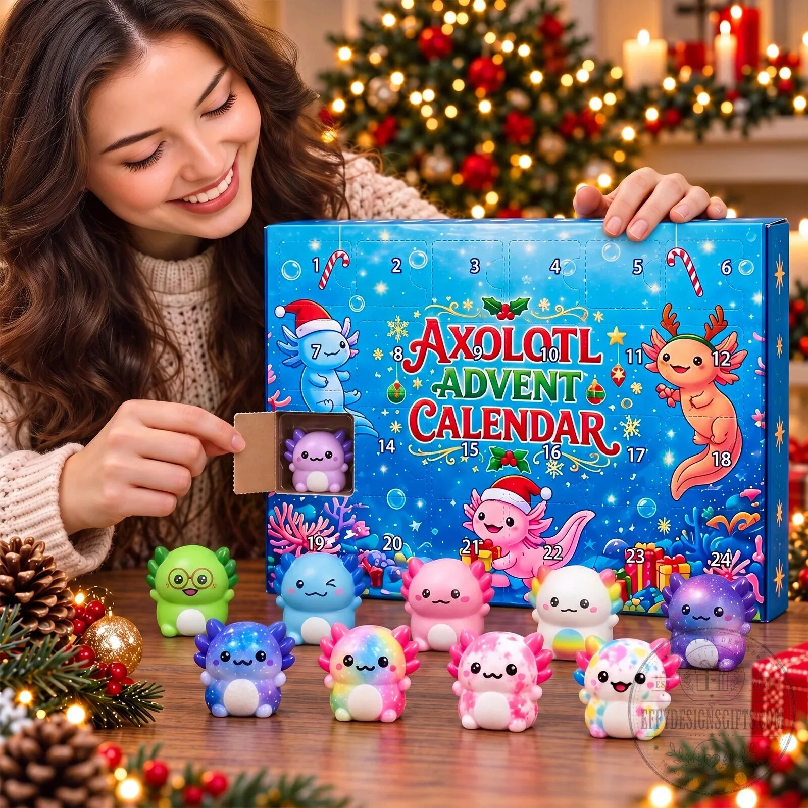 Axolotl Advent Calendar Christmas Countdown with 24 Surprise Toys 6 Axolotl Advent Calendar Christmas Countdown with 24 Surprise Toys