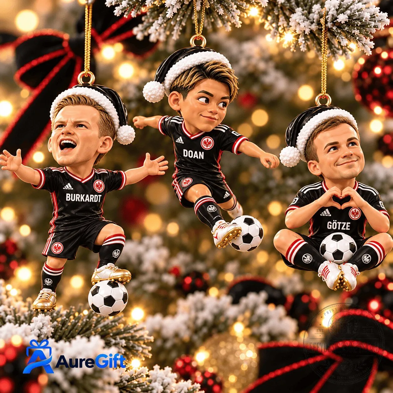 Eintracht Frankfurt Bundesliga Football Player Christmas Tree Ornament
