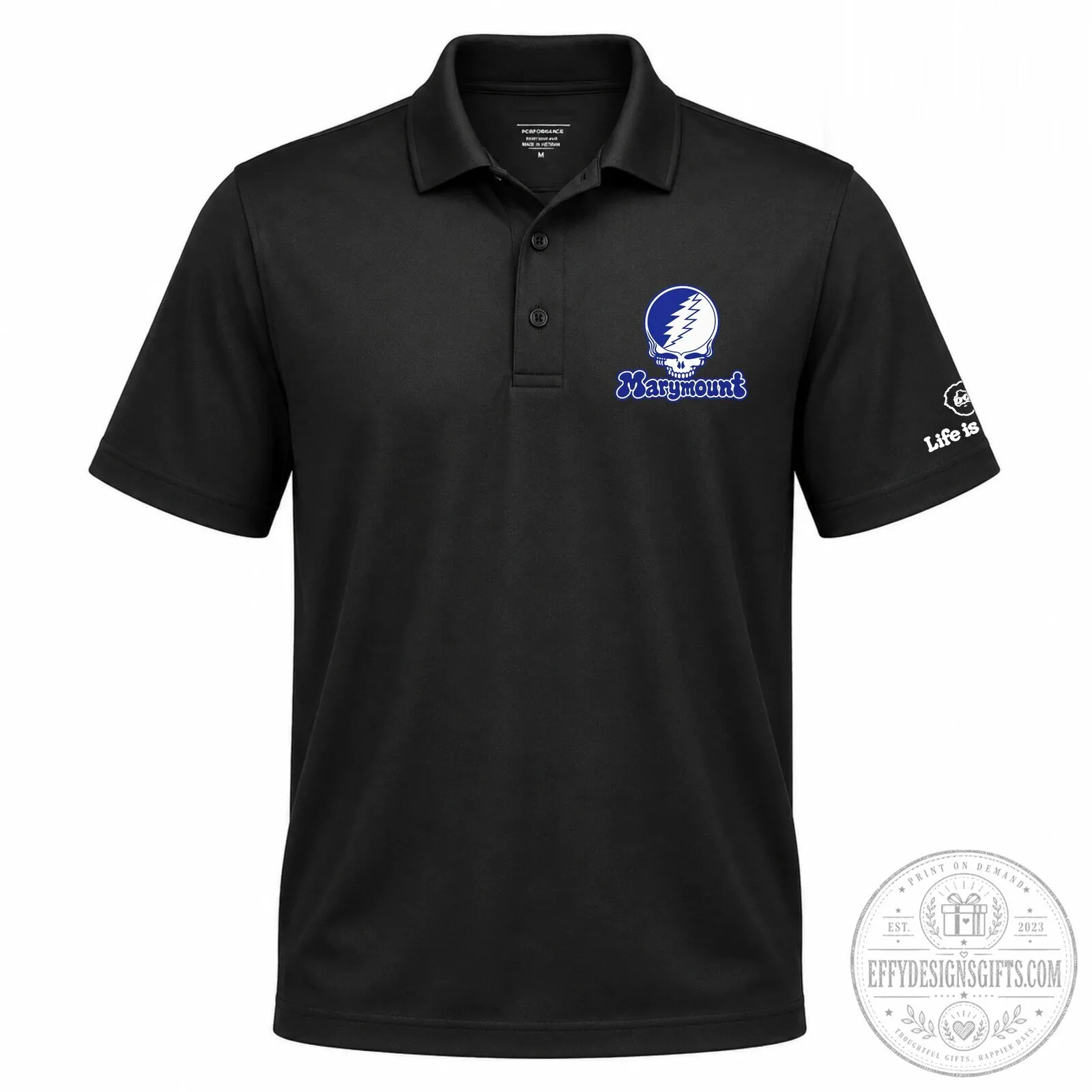 Marymount University Grateful Dead Steal Your Face Logo Polo Shirt 8 Marymount University Grateful Dead Steal Your Face Logo Polo Shirt