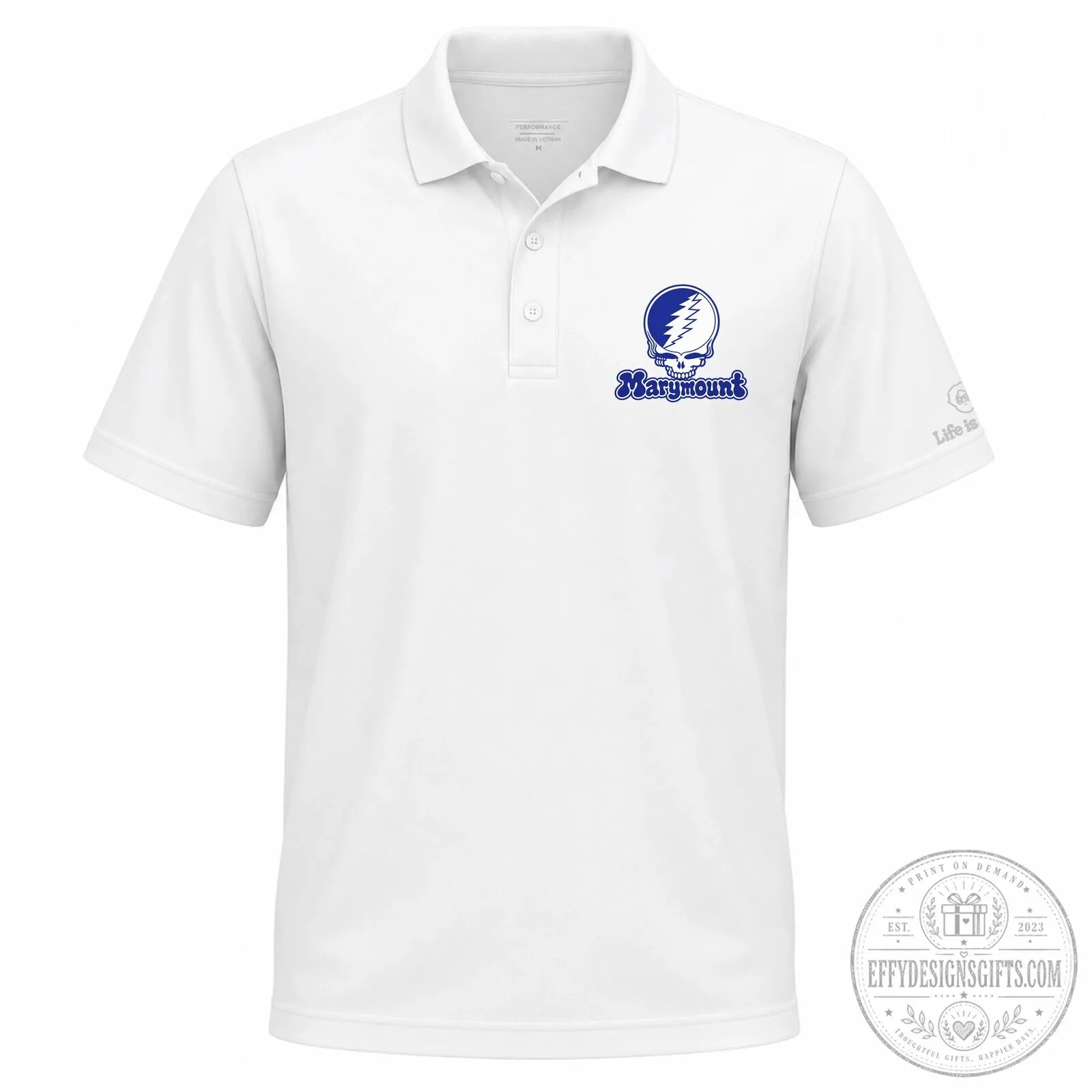 Marymount University Grateful Dead Steal Your Face Logo Polo Shirt 9 Marymount University Grateful Dead Steal Your Face Logo Polo Shirt
